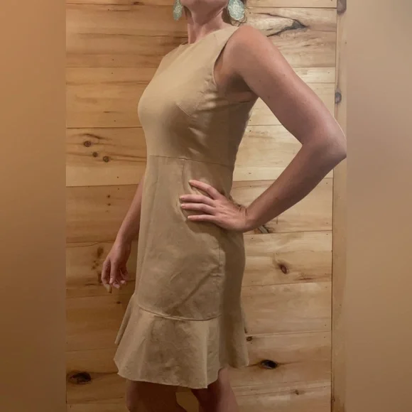 J. Crew Tan Stretchy Dress Size 4P. - Picture 5 of 10